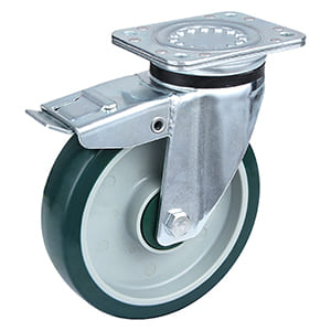 Heavy Weight Injection Polyurethane Total Brake Castors from China Supply