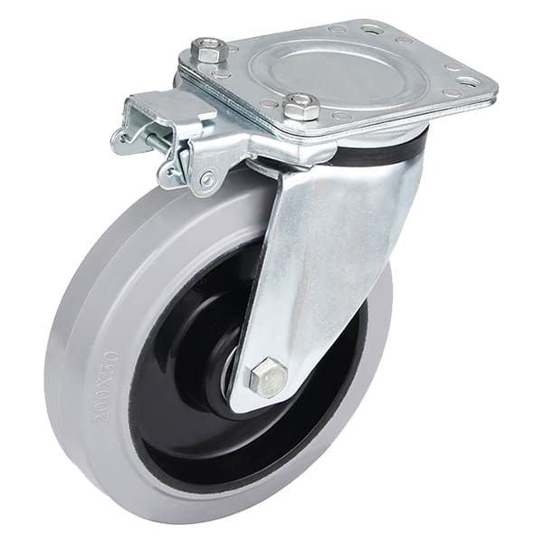Heavy Weight Elastic Rubber Directional Lock Castor Wheels Best Sale
