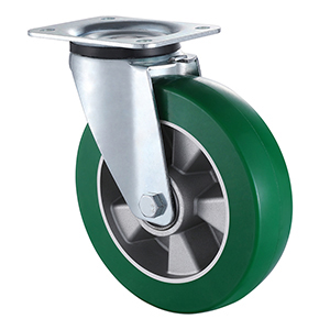 Top Industrial Green Elastic Polyurethane Swivel Castor Wheels Company