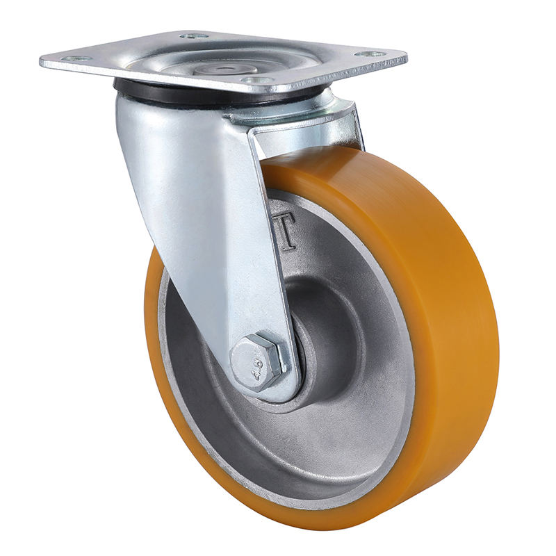 Hight Quality Industrial Yellow Polyurethane Swivel Castors for China