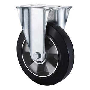 Popular Heavy Duty Black Elastic Rubber Fixed Castors from Industry Leading Manufacturer