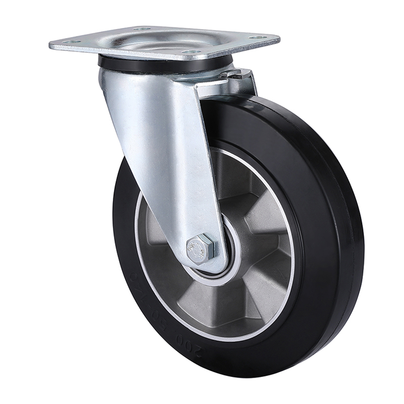 Hight Quality Industrial Black Elastic Rubber Swivel Castors Vendor