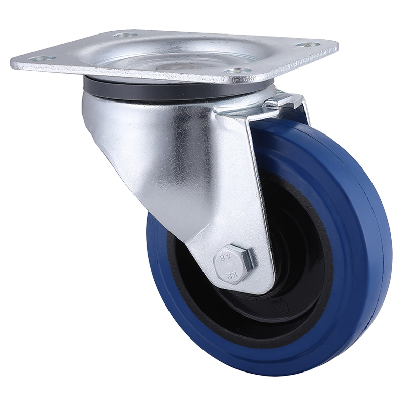 Popular Industrial Blue Elastic Rubber Swivel Castors Company