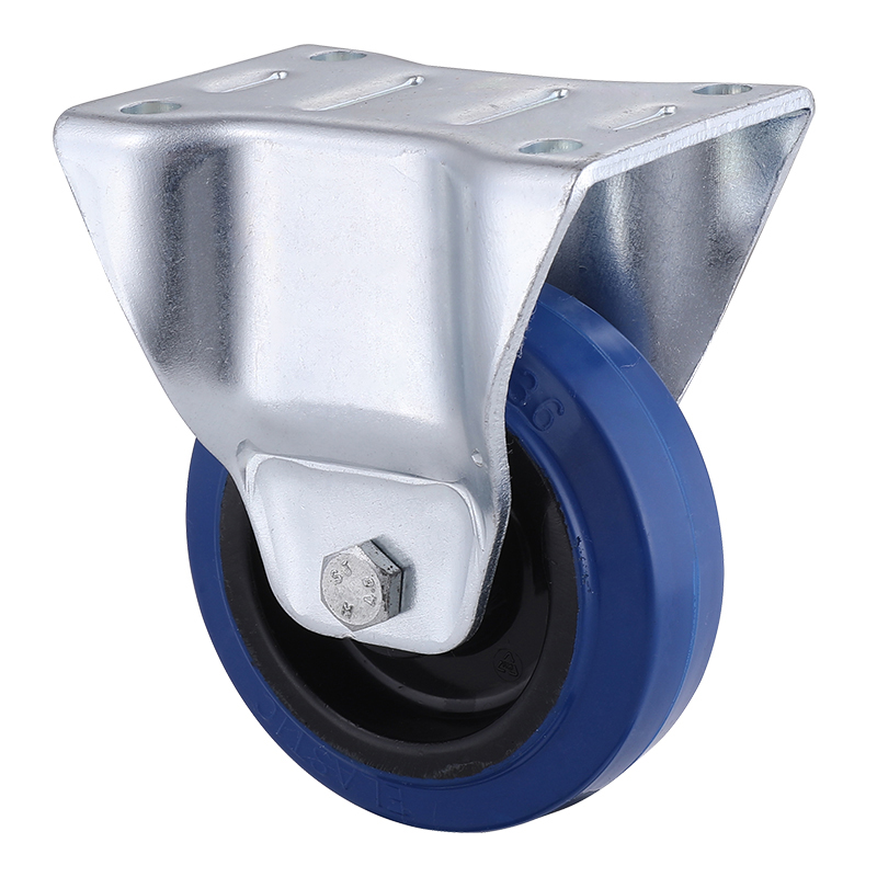 Top Industrial Blue Elastic Rubber Rigid Castors Distributor