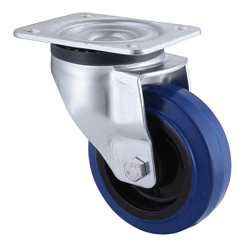 Top Industrial Blue Elastic Rubber Swivel Castors Export