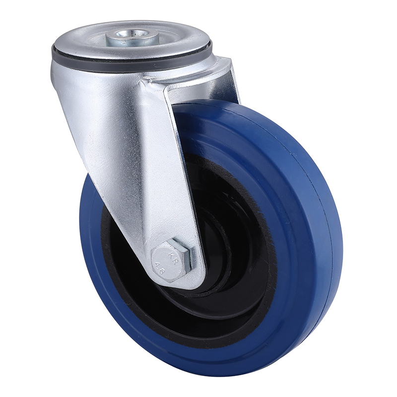 Industry Leading Industrial Blue Elastic Rubber Bolt Hole Castors Vendor