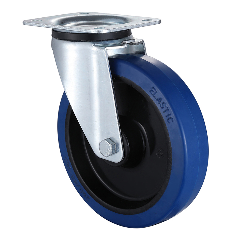 Best Industrial Blue Elastic Rubber Swivel Castors Taishan Manufacturer