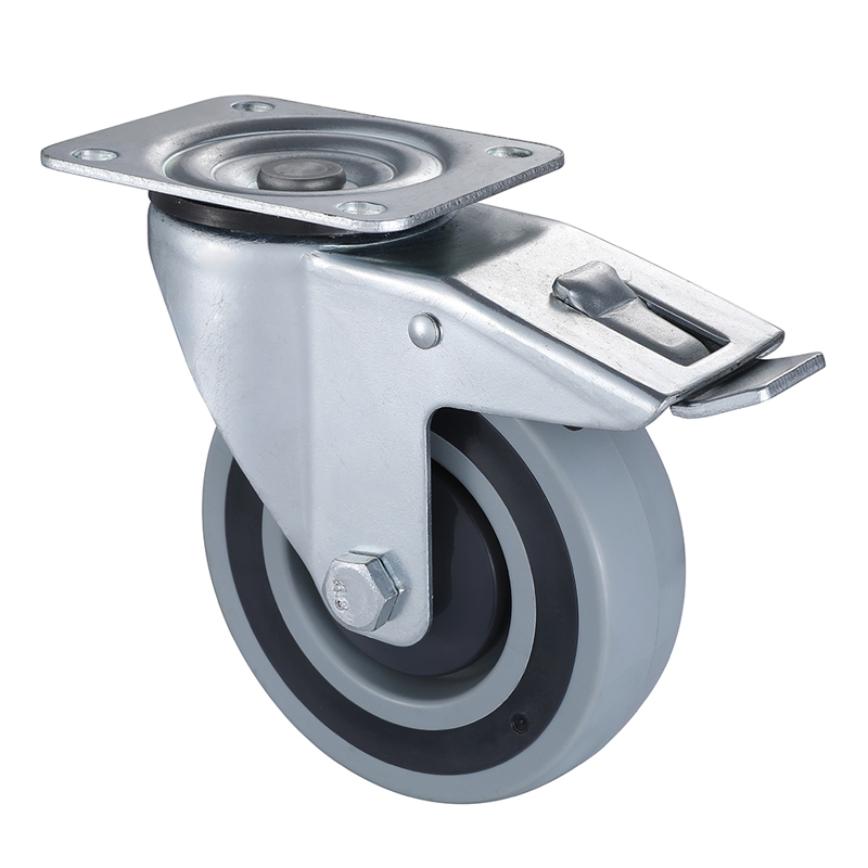 Industrial Grey Polypropylene Sandwich Total Brake Castors Industry Leading Taishan Factory