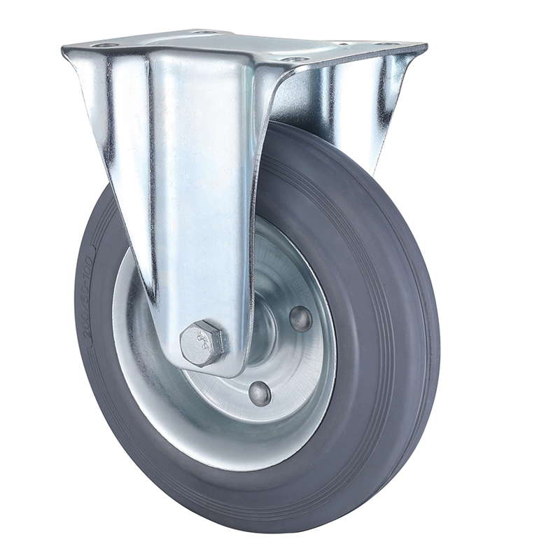 Top Industrial Grey Solid Rubber Castors Fixed Bulk