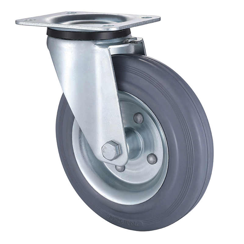 Top Industrial Grey Solid Rubber Castors Swivel Industry Leading Manufacturer