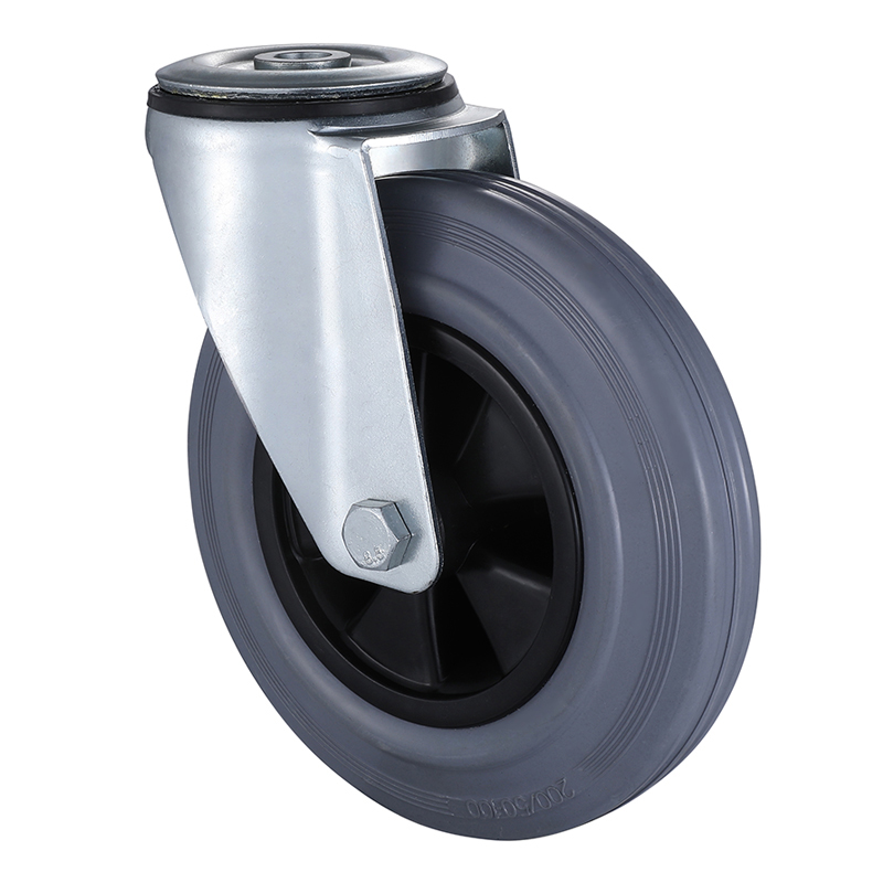 Best Industrial Grey Solid Rubber Castors Bolt Hole Wholesaler