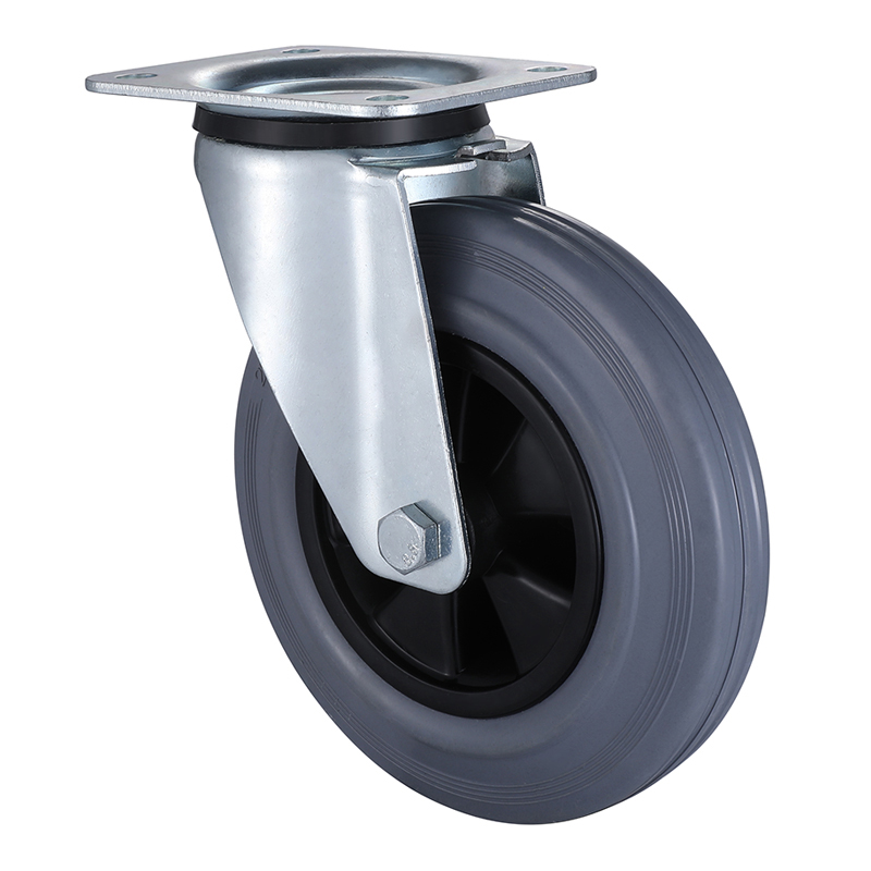 Best Industrial Grey Solid Rubber Castors Swivel Taishan Manufacturer