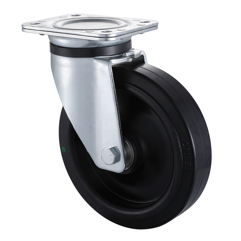 Excellent quality Heavy Duty Black Elastic Rubber Swivel Castors Vendor