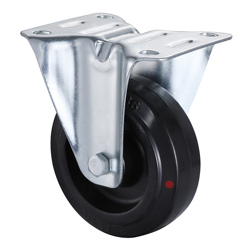 Excellent Quality Black Heat Resistant Rubber Fixed Castors Distributor