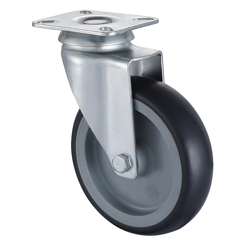 Taishan Manufacturer 360 Rotation Grey Thermoplastic Rubber Institutional Castors Wholesale