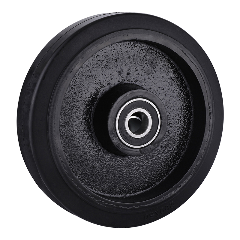 Industry Leading Black Elastic Rubber Wheels from Taishan Factory Maker