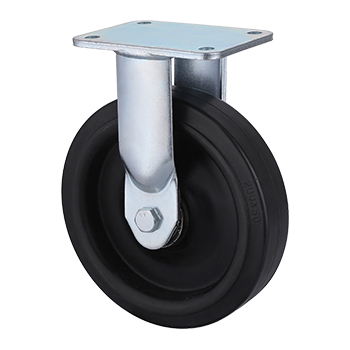 Hight Quality Heavy Weight Black Elastic Rubber Rigid Castor Factory