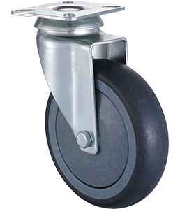 Institutional castors for indoor mobile equipment