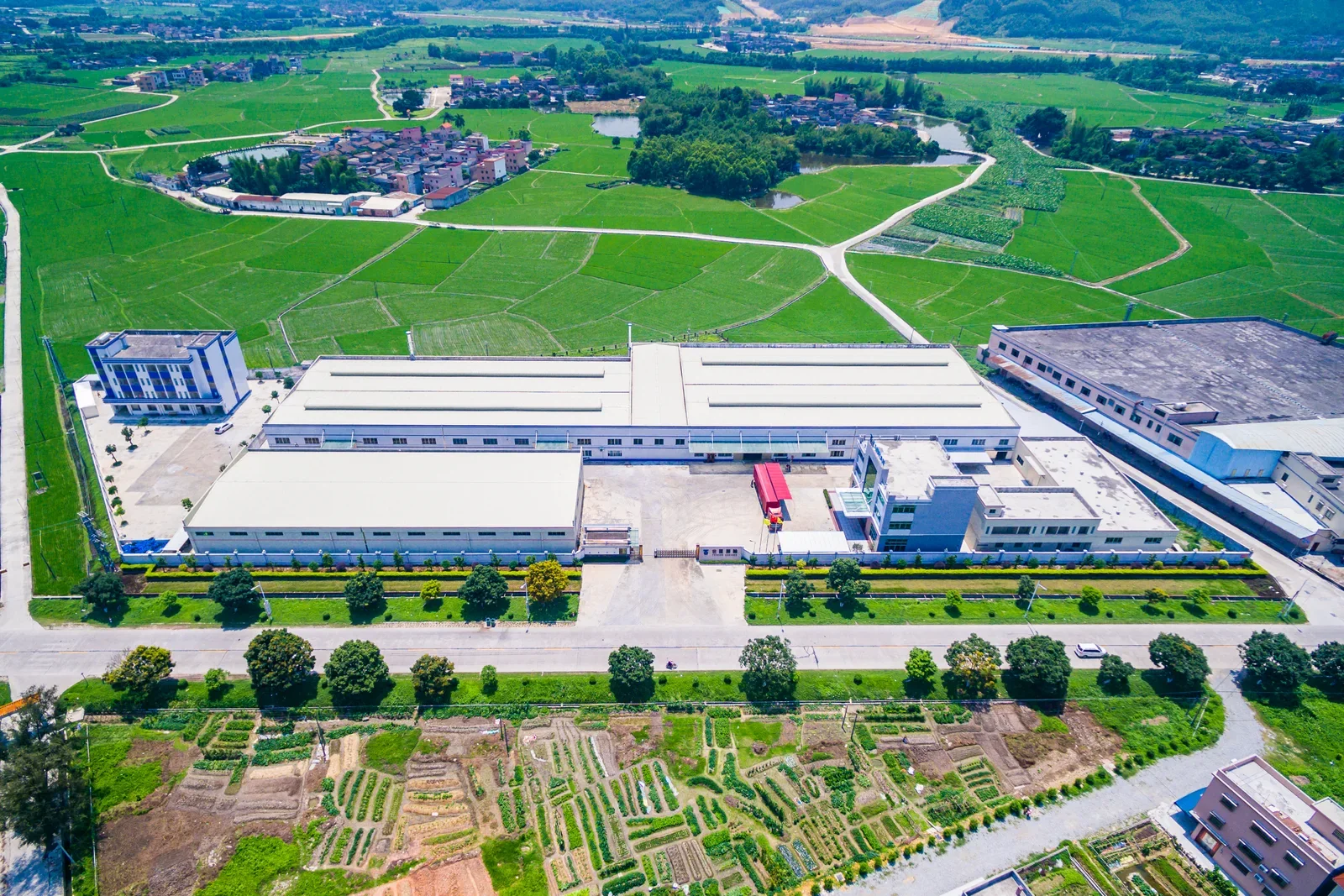 Aerial view of the actual Taishan factory in Kaiping