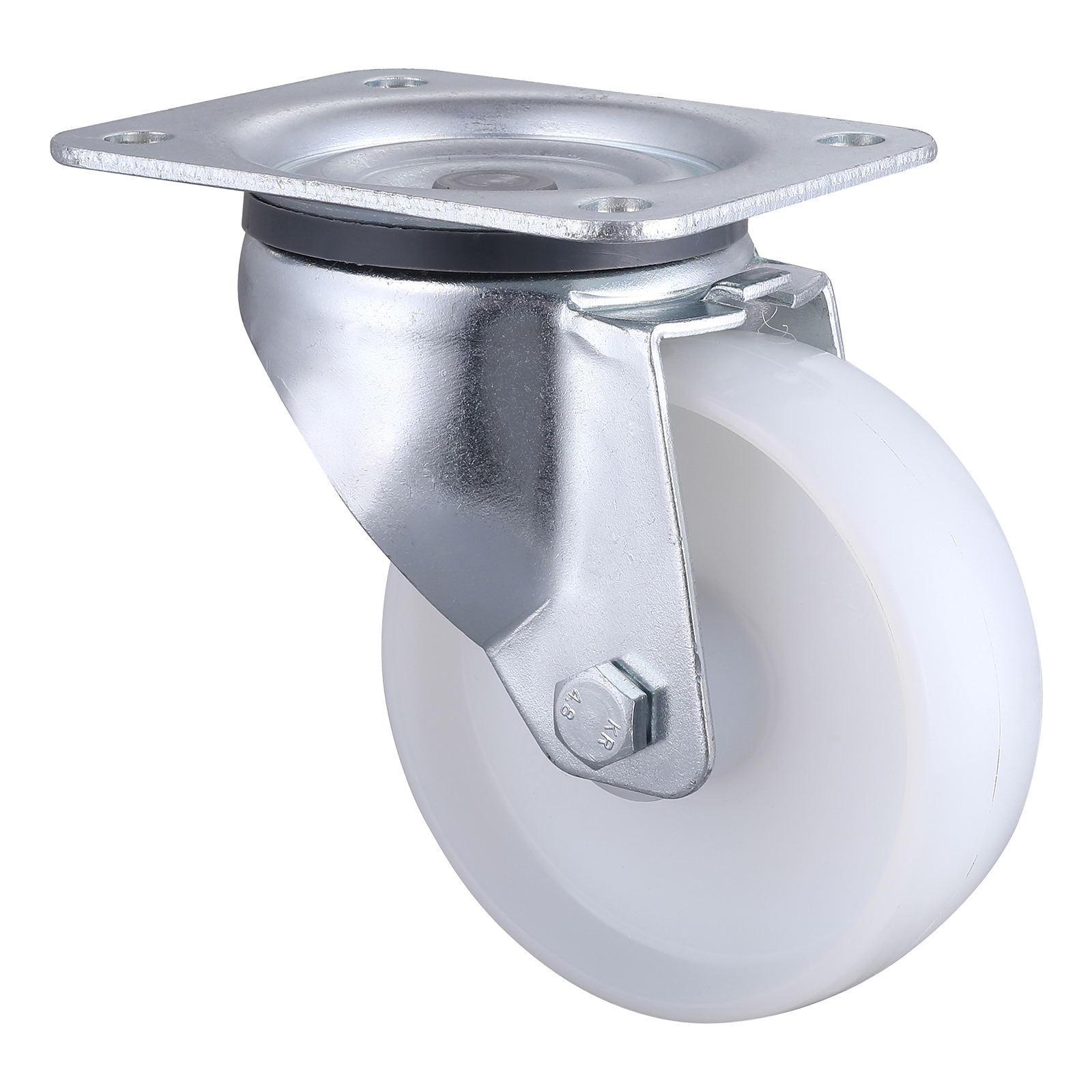 06 Series Industrial Castors with PA Series White Polyamide Wheel Swivel Castors