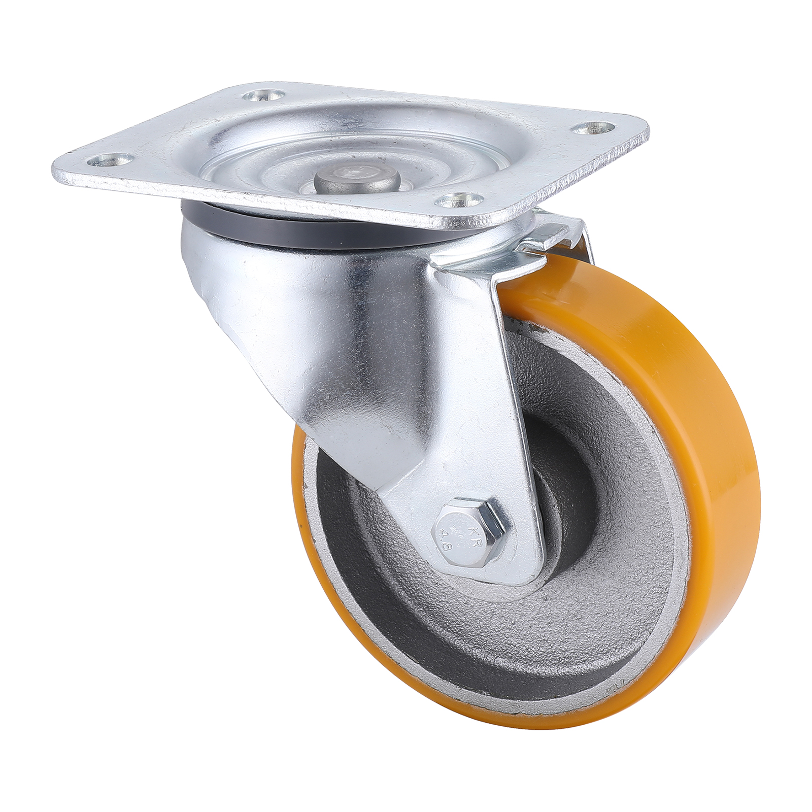 06 Series Industrial Castors with UI Series Yellow Polyurethane Wheel Swivel Castors