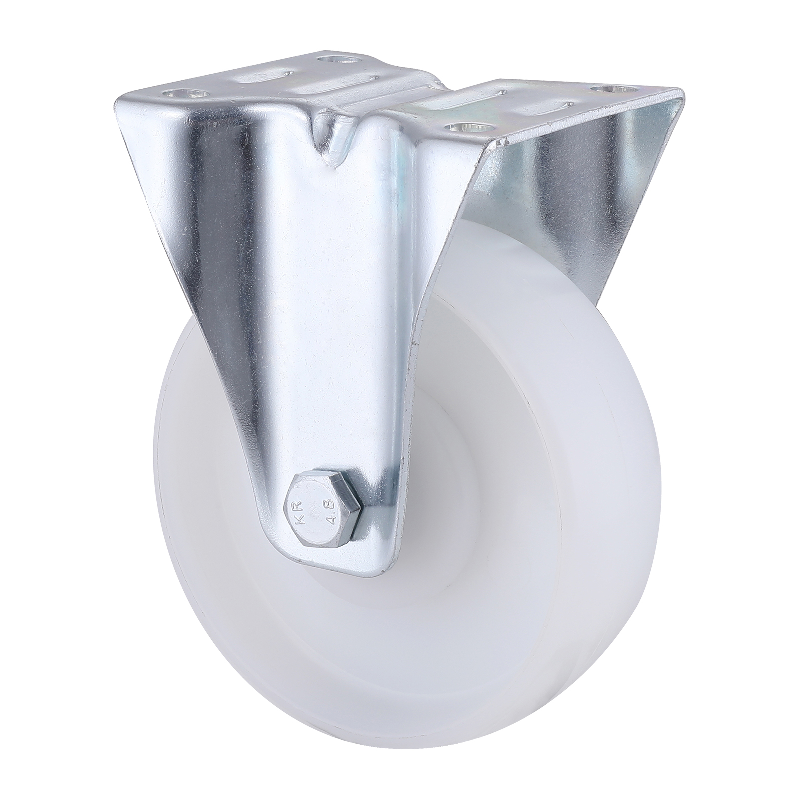 07 Series Industrial Castors with PA Series White Polyamide Wheel1 Fixed Castors