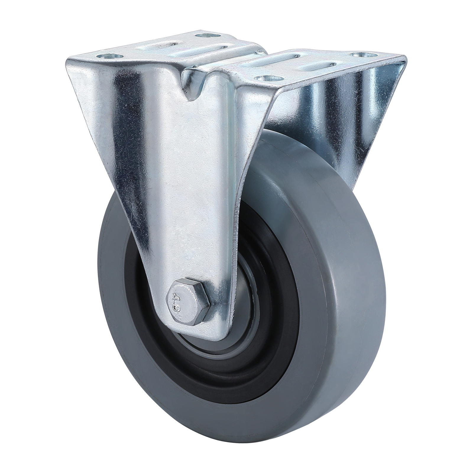 07 Series Industrial Castors with RA Series Grey Polyamide Sandwich Wheel Fixed Castors