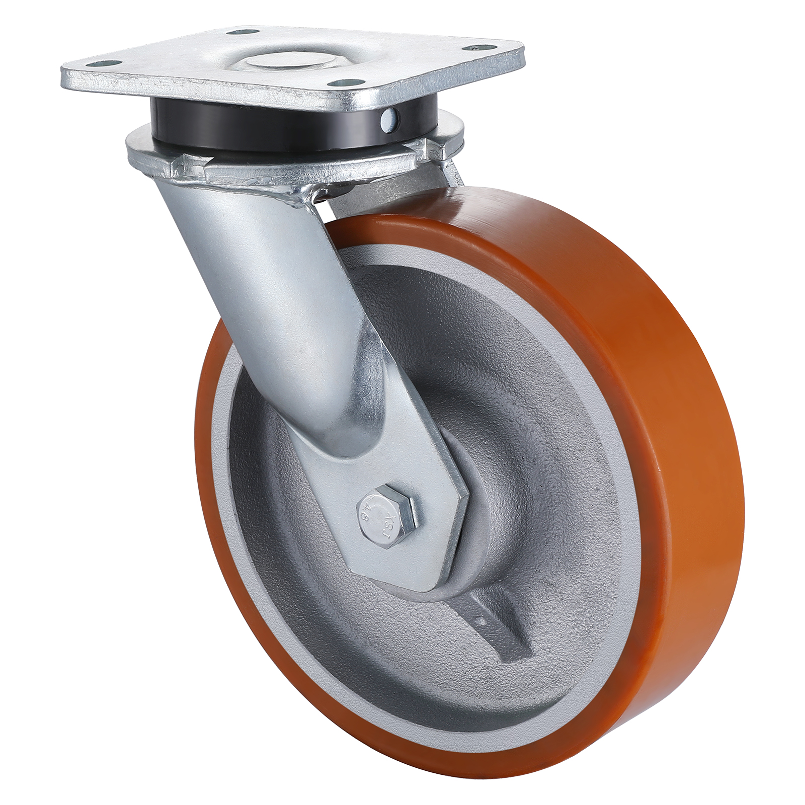 23 Series Heavy Duty Castors with UI Series Yellow Polyurethane Wheel Swivel Castors