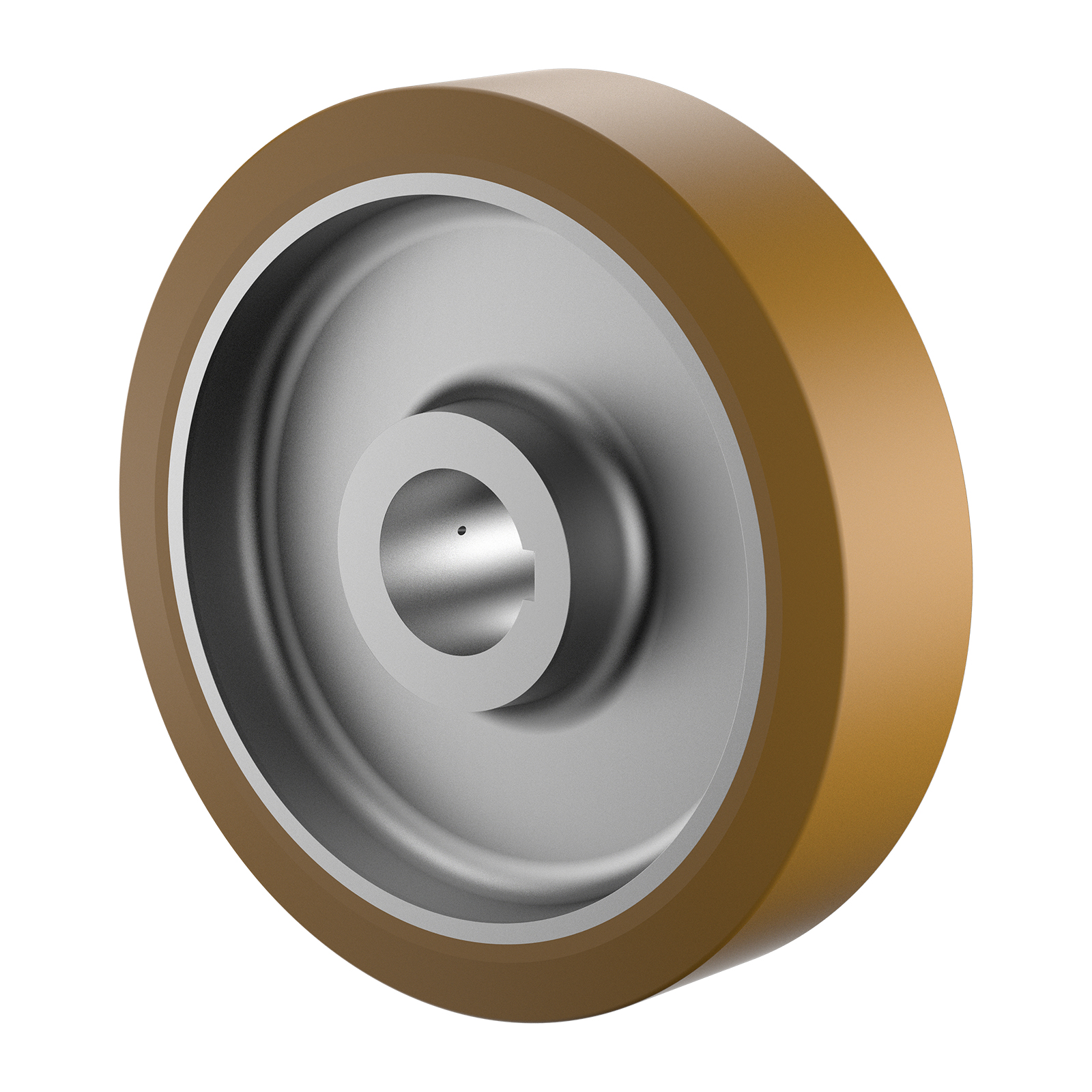 DC Series Yellow Polyurethane Drive Wheels Plain Bore Wheels