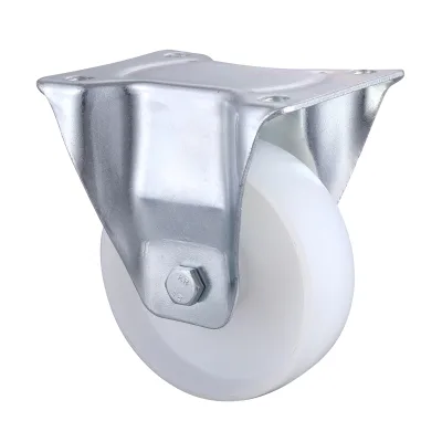 06 Series Industrial Castors with PA Series White Polyamide Wheel Fixed Castors
