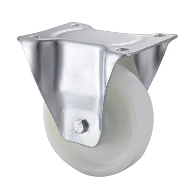 06 Series Industrial Castors with PH Series White Polyamide Wheel Fixed Castors