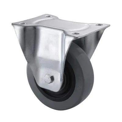 06 Series Industrial Castors with RA Series Grey Polyamide Sandwich Wheel Fixed Castors