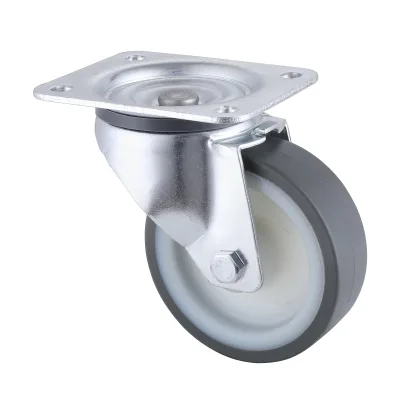 06 Series Industrial Castors with UM Series Grey Thermoplastic Polyurethane Wheel Swivel Castors