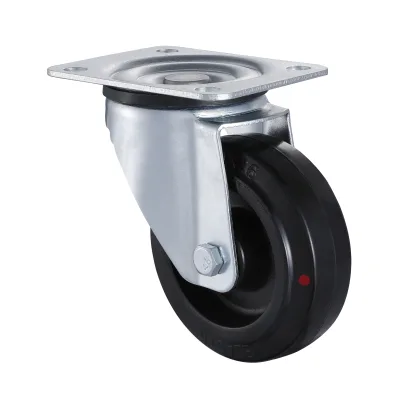 07 Series Heat-Resistant Castors with EP(HR) Series Black Heat Resistant Rubber Wheel Swivel Castors