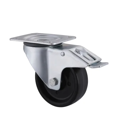 07 Series Heat-Resistant Castors with HP Series Black Heat-Resistant Phenolic Resin Wheel Swivel Castors with Total Brakes