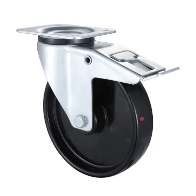 07 Series Heat-Resistant Castors with PA(HR) Series Black Heat-Resistant Polyamide Wheel Swivel Castors with Total Brakes