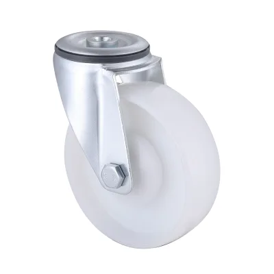 07 Series Industrial Castors with PA Series White Polyamide Wheel1 Fixed Castors