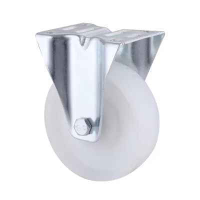 07 Series Industrial Castors with PA Series White Polyamide Wheel1 Swivel Castors with Total Brakes
