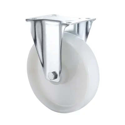 07 Series Industrial Castors with PP Series White Polypropylene Wheel Fixed Castors