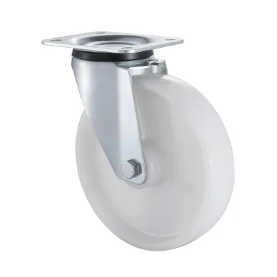 07 Series Industrial Castors with PP Series White Polypropylene Wheel Swivel Castors