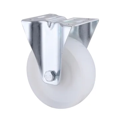07 Series Industrial Castors with PP Series White Polypropylene Wheel1 Fixed Castors