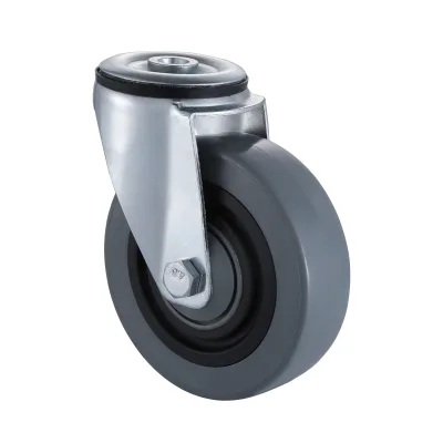 07 Series Industrial Castors with RA Series Grey Polyamide Sandwich Wheel Bolt Hole Castors