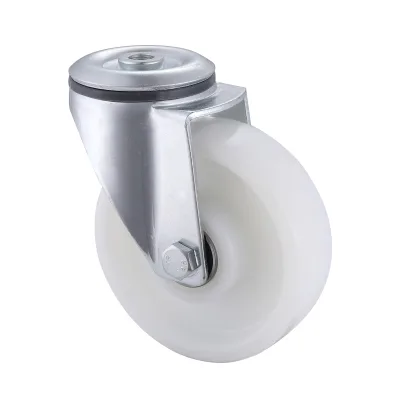 09 Series Industrial Castors with PH Series White Polyamide Wheel Bolt Hole Castors