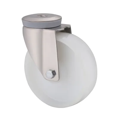 10 Series Stainless Steel Castors with PA Series White Polyamide Wheel Bolt Hole Castors
