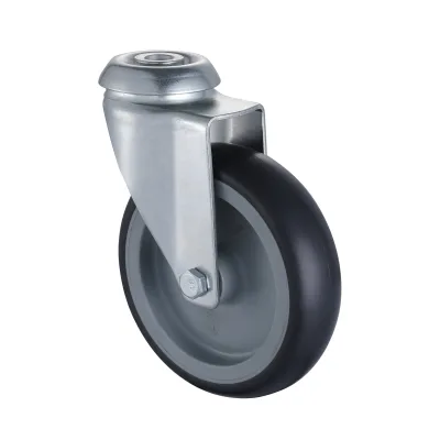 18 Series Institutional Castors with TP Series Thermoplastic Rubber Wheel Bolt Hole Castors