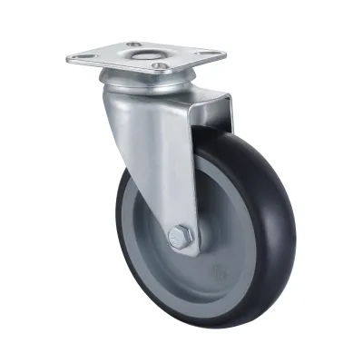 18 Series Institutional Castors with TP Series Thermoplastic Rubber Wheel Swivel Castors