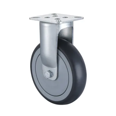 18 Series Institutional Castors with TP Series Thermoplastic Rubber Wheel1 Fixed Castors