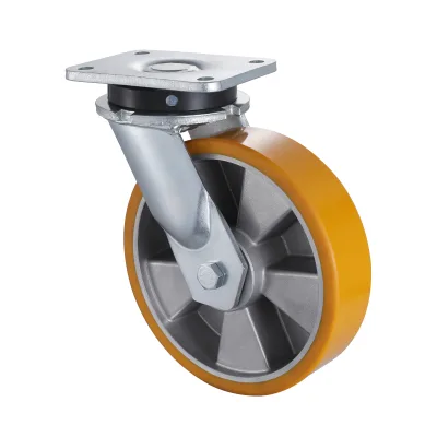 23 Series Heavy Duty Castors with UA Series Yellow Polyurethane Wheel Swivel Castors