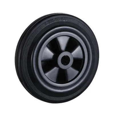 BP Series Black Solid Rubber Wheels Roller Bearing Wheels