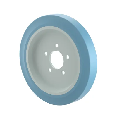 DD Series Grey Elastic Rubber Drive Wheels Plain Bore Wheels